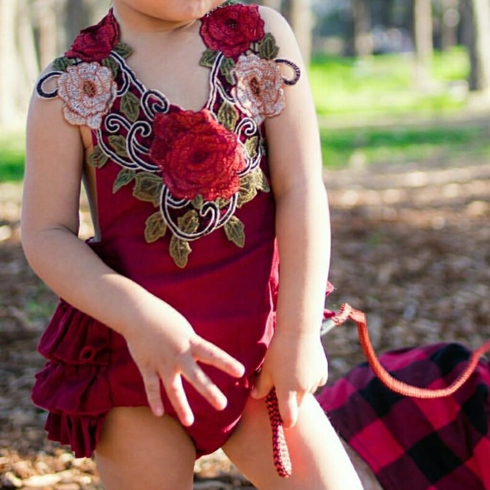 Rosie Linen Ruffle Romper